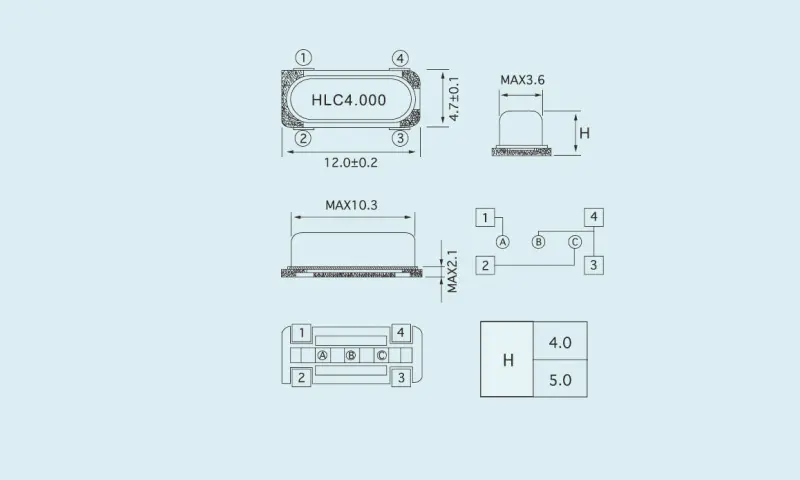 R&eacute;sonateur &agrave; cristal de quartz HC-49S/4PD
